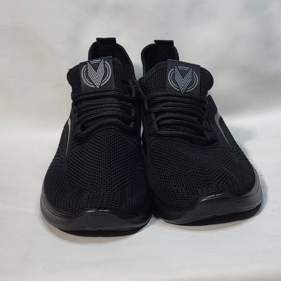 Veetqx Mens Black NWOT Woven Knit Slip-On Ultra-Breathable Lace Up Sneakers Sz 7 - Picture 5 of 9